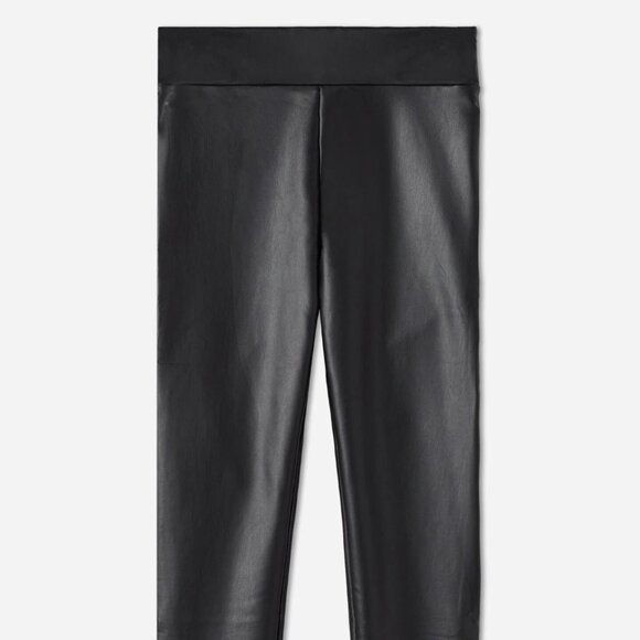 NEW Calzedonia Faux Leather Thermal Leggings Black XS - Picture 4 of 5
